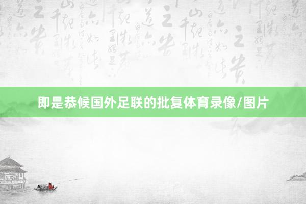 即是恭候国外足联的批复体育录像/图片