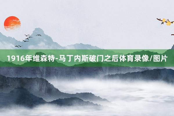 1916年维森特-马丁内斯破门之后体育录像/图片
