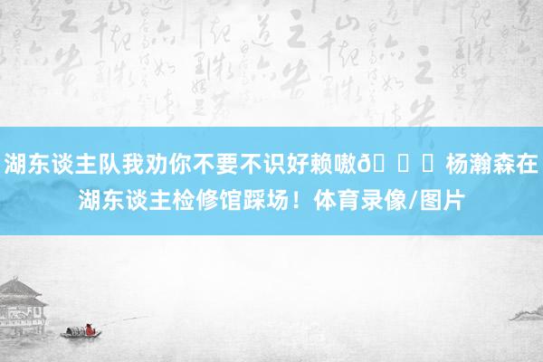 湖东谈主队我劝你不要不识好赖嗷😜杨瀚森在湖东谈主检修馆踩场！体育录像/图片