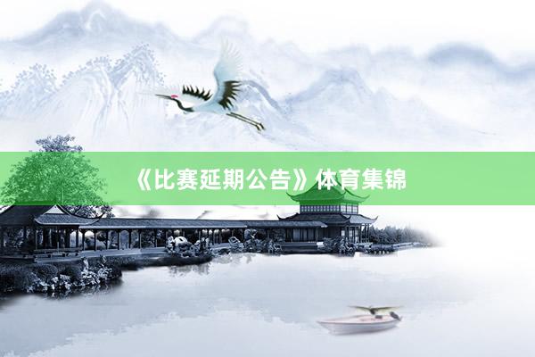 《比赛延期公告》体育集锦