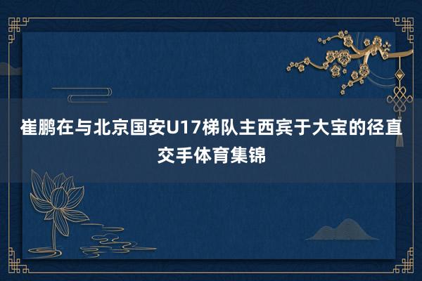 崔鹏在与北京国安U17梯队主西宾于大宝的径直交手体育集锦