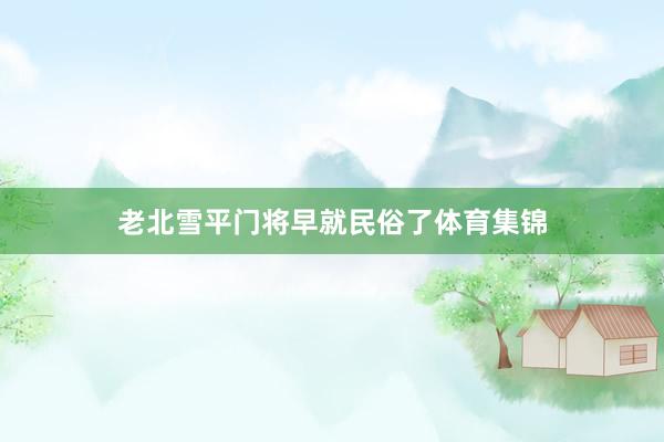 老北雪平门将早就民俗了体育集锦