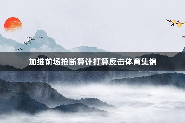 加维前场抢断算计打算反击体育集锦