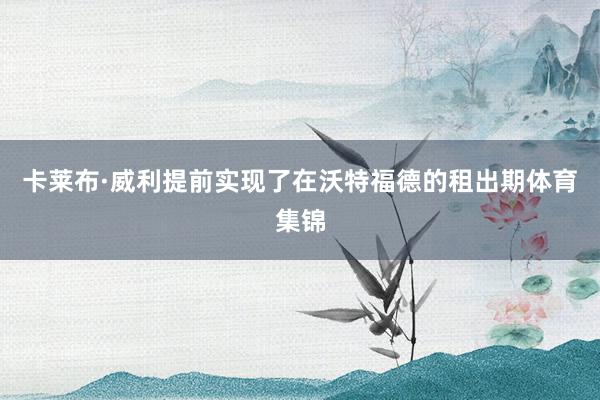 卡莱布·威利提前实现了在沃特福德的租出期体育集锦