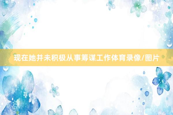现在她并未积极从事筹谋工作体育录像/图片