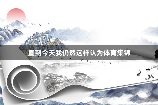 直到今天我仍然这样认为体育集锦