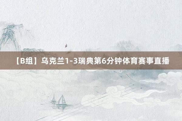 【B组】乌克兰1-3瑞典第6分钟体育赛事直播