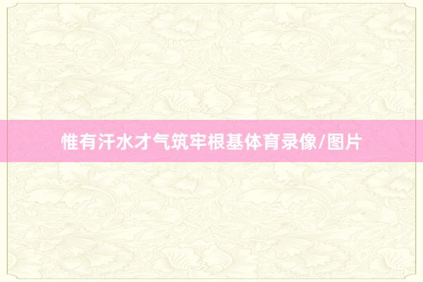 惟有汗水才气筑牢根基体育录像/图片