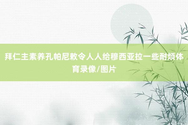 拜仁主素养孔帕尼敕令人人给穆西亚拉一些耐烦体育录像/图片